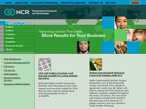 NCR Homepage Sales Pitch