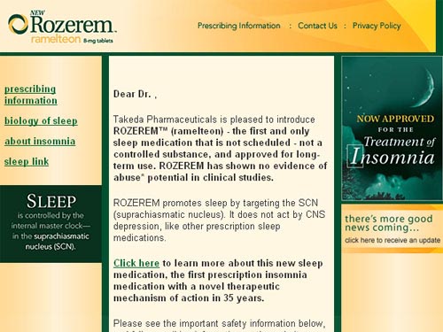 Takeda Rozerem Newsletter