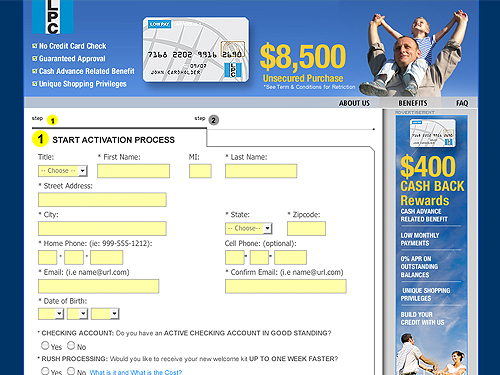 LPC Card Promo Mini Site