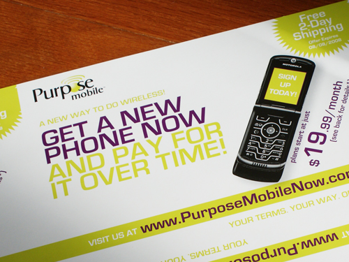 Purpose Mobile Direct Mail Promo