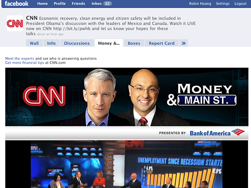 CNN Money and Main Street Facebook Application